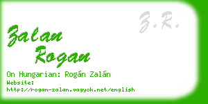 zalan rogan business card
